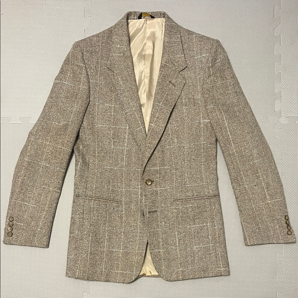 Men's Classic Checkered Pattern Blazer